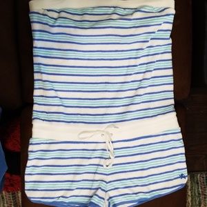 Terry cloth romper/ bathing suit cover up